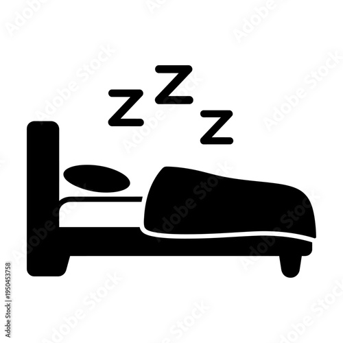 Wallpaper Mural Vector of a bed with a pillow and blanket symbolizing sleep Torontodigital.ca