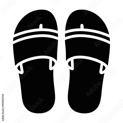 Wallpaper Mural Vector graphic of a pair of flip-flops viewed from above Torontodigital.ca