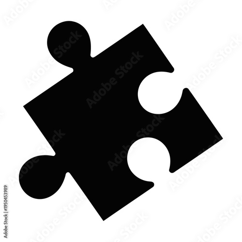 Vector jigsaw piece isolated