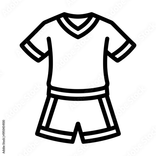Wallpaper Mural Vector of a sports uniform with a t-shirt and shorts Torontodigital.ca