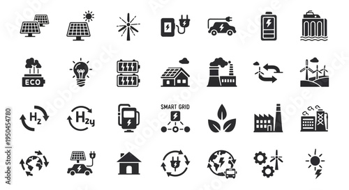  Vector Icons Set of Science and Technology Icon Set Focused On Main Subject.