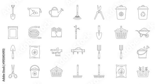 Vector Icons Set of Set of Kitchen Utensil Icons Collection.