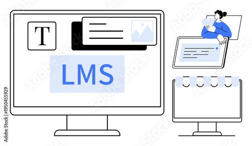 Learning Management System. LMS streamlining education with digital tools and content access. LMS for remote learning, e-learning, virtual classrooms, and corporate training. Educational software
