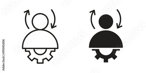 Adaptation icon. Simple linear element illustration. Thin stroke sign can be used for web, mobile and UI.
