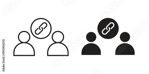 Affiliate link icon. Simple linear element illustration. Thin stroke sign can be used for web, mobile and UI.