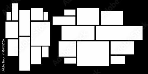 Pictures or photos frame collage abstract photo frames and digital photo wall template