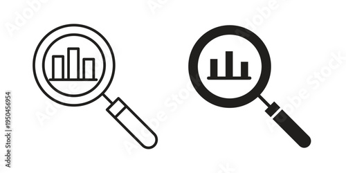 Analysis icon. Simple linear element illustration. Thin stroke sign can be used for web, mobile and UI.