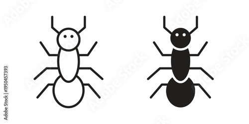 Ant icon. Simple linear element illustration. Thin stroke sign can be used for web, mobile and UI.