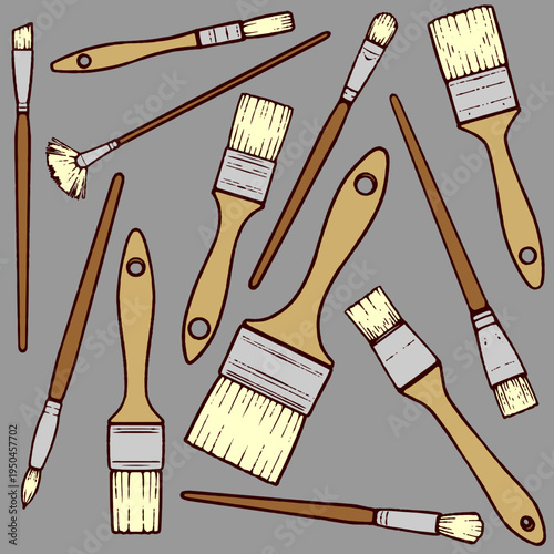 Complete Set of 12 Professional Art and House Brushes for Comprehensive Creative Design Projects.