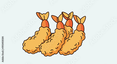 Crispy Golden Fried Shrimp Tempura Appetizer Platter