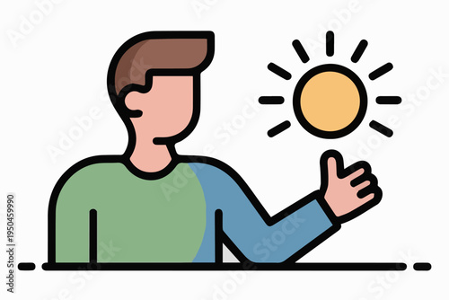 human controlling lighting with AI gesture interface