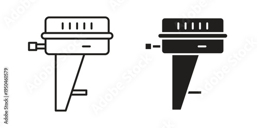 Boat Engine icon. Simple linear element illustration. Thin stroke sign can be used for web, mobile and UI.
