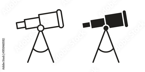 Boat Telescope icon. Simple linear element illustration. Thin stroke sign can be used for web, mobile and UI.