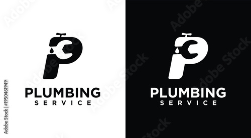 Plumbing Service Logo Design Professional and Reliable Solutions.