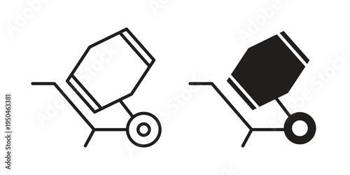 cement mixers icon. Simple linear element illustration. Thin stroke sign can be used for web, mobile and UI.