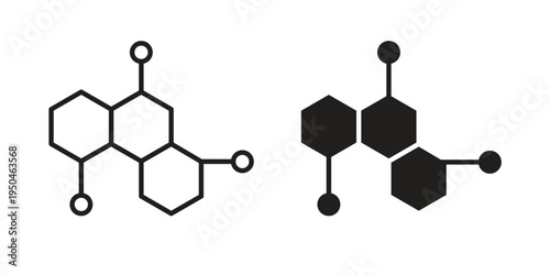 Chemical content icon. Simple linear element illustration. Thin stroke sign can be used for web, mobile and UI.