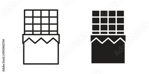 Chocolate icon. Simple linear element illustration. Thin stroke sign can be used for web, mobile and UI.