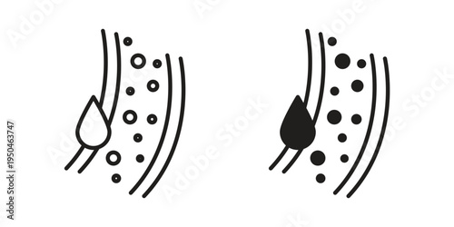 Cholesterol icon. Simple linear element illustration. Thin stroke sign can be used for web, mobile and UI.
