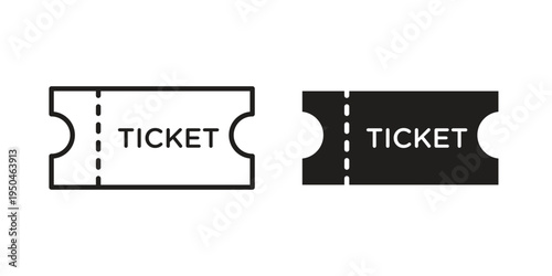 Cinema tickets icon. Simple linear element illustration. Thin stroke sign can be used for web, mobile and UI.