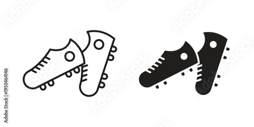Cleats icon. Simple linear element illustration. Thin stroke sign can be used for web, mobile and UI.