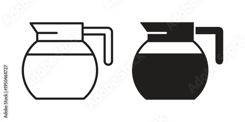 Coffee pot icon. Simple linear element illustration. Thin stroke sign can be used for web, mobile and UI.
