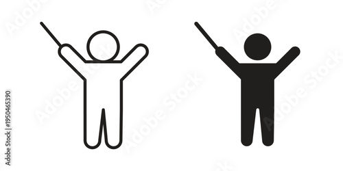 Conductor icon. Simple linear element illustration. Thin stroke sign can be used for web, mobile and UI.