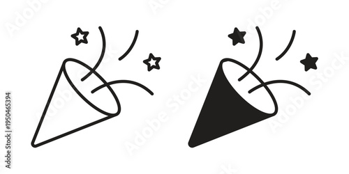 Congratulations icon. Simple linear element illustration. Thin stroke sign can be used for web, mobile and UI.