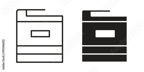 Copy Machine icon. Simple linear element illustration. Thin stroke sign can be used for web, mobile and UI.