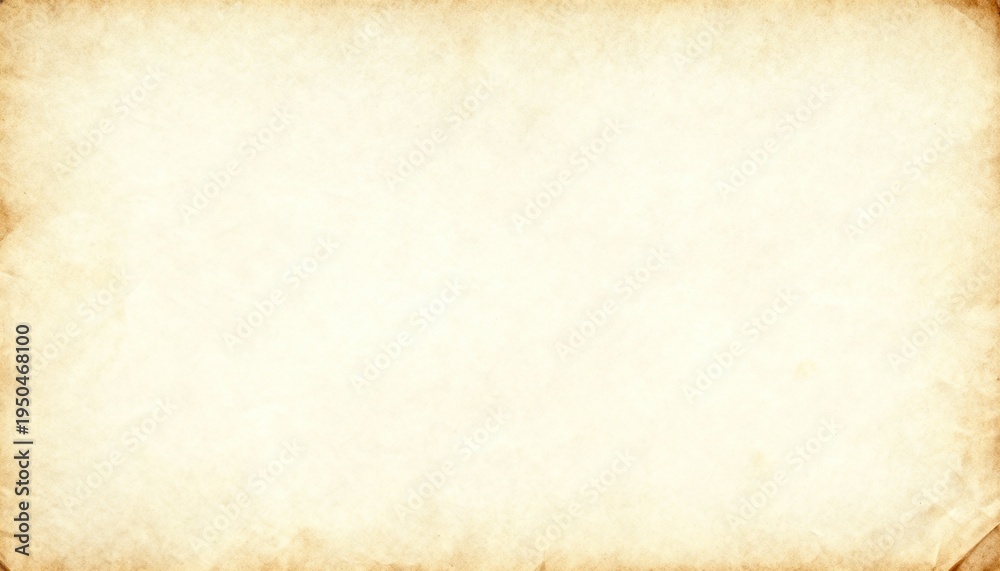 Fototapeta premium Old parchment paper texture background. Aged weathered antique document with stained edges. Vintage retro style for letter or scroll