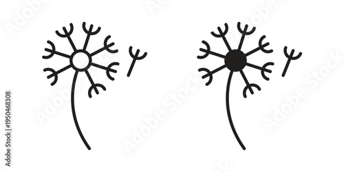 Dandelion icon. Simple linear element illustration. Thin stroke sign can be used for web, mobile and UI.