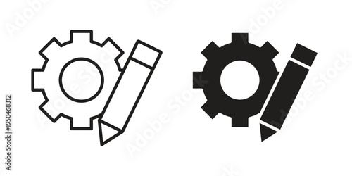 Customized icon. Simple linear element illustration. Thin stroke sign can be used for web, mobile and UI.