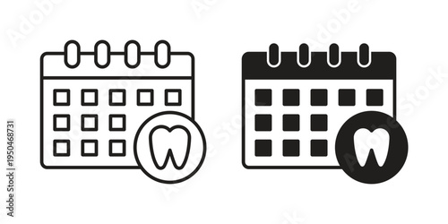 Dental appsointment icon. Simple linear element illustration. Thin stroke sign can be used for web, mobile and UI.