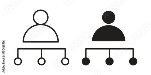 Department head icon. Simple linear element illustration. Thin stroke sign can be used for web, mobile and UI.