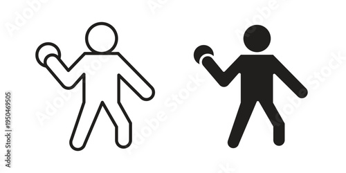 Dodgeball icon. Simple linear element illustration. Thin stroke sign can be used for web, mobile and UI.