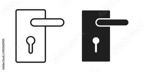Doorknob icon. Simple linear element illustration. Thin stroke sign can be used for web, mobile and UI.