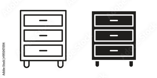 Dresser icon. Simple linear element illustration. Thin stroke sign can be used for web, mobile and UI.