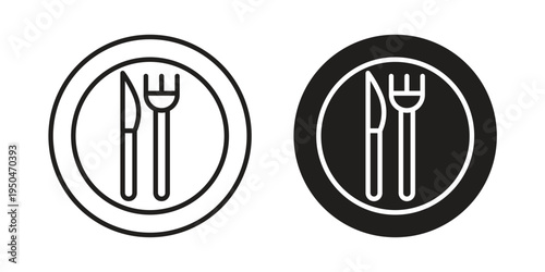 Eatery icon. Simple linear element illustration. Thin stroke sign can be used for web, mobile and UI.