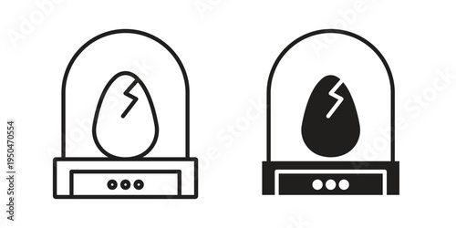 Egg incubator icon. Simple linear element illustration. Thin stroke sign can be used for web, mobile and UI.