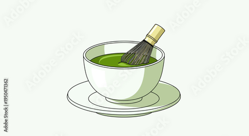 Matcha Whisking in Bowl