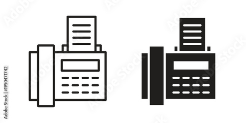 Fax machine icon. Simple linear element illustration. Thin stroke sign can be used for web, mobile and UI.