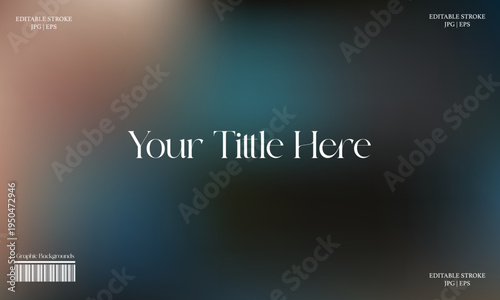 Abstract blurred gradient background colorful tones digital design template with editable text for presentation creative projects