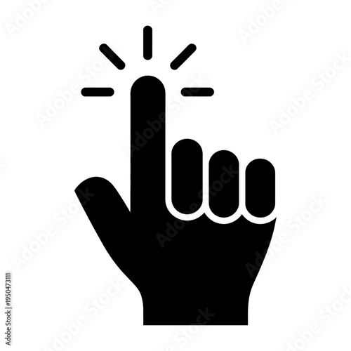 Vector hand pointing upward with a finger extended