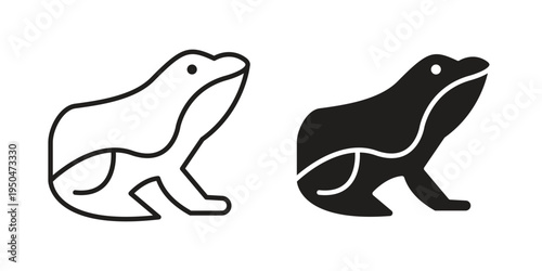 Frog icon. Simple linear element illustration. Thin stroke sign can be used for web, mobile and UI.