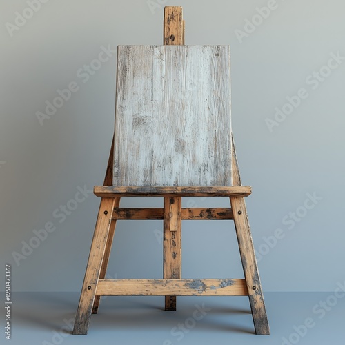 An easel with a white-painted board