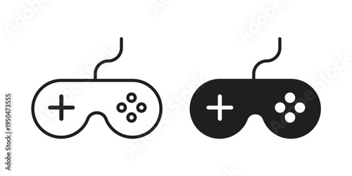 Gameplay icon. Simple linear element illustration. Thin stroke sign can be used for web, mobile and UI.