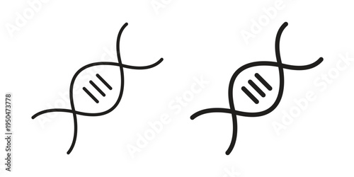 Genetic icon. Simple linear element illustration. Thin stroke sign can be used for web, mobile and UI.
