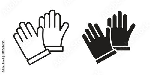 Gloves icon. Simple linear element illustration. Thin stroke sign can be used for web, mobile and UI.