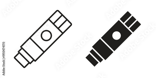 Glue stick icon. Simple linear element illustration. Thin stroke sign can be used for web, mobile and UI.