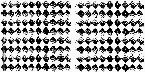 Abstract black and white pattern resembling woven textile or brushstrokes