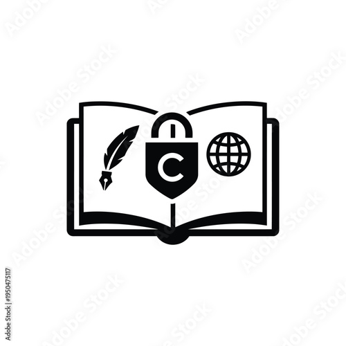 Secure global communication with protected digital book and quill
